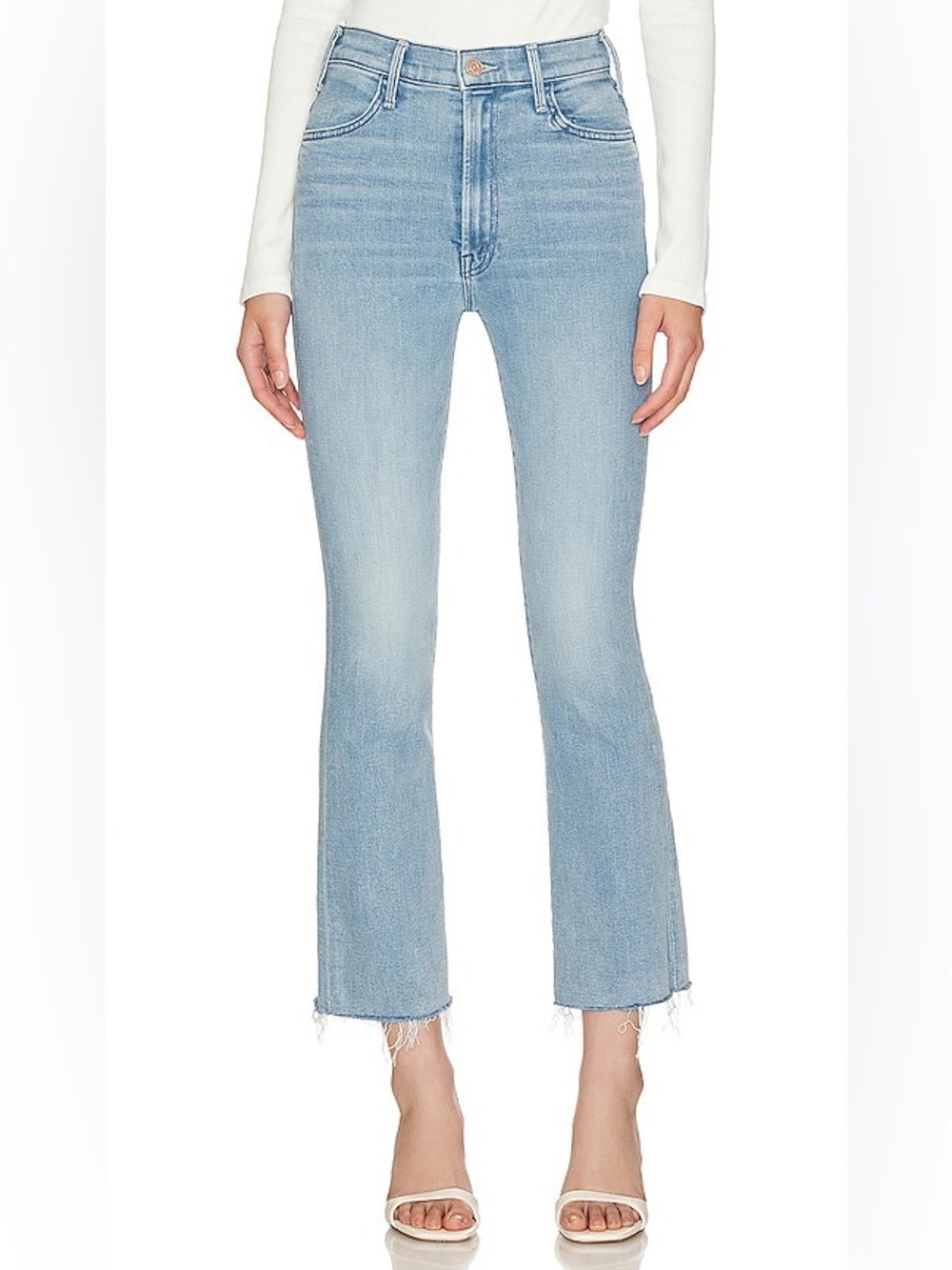 MOTHER Hustler Ankle Fray Jeans in Cutting Class